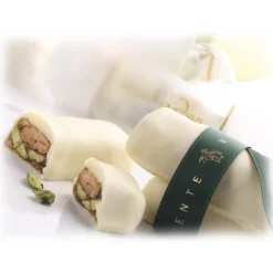 Vincente Delicacies - Crunchy Nougat Pieces with Sicilian Pistachios and Covered with White Chocolate - Matador Crystal Box - Avvenice