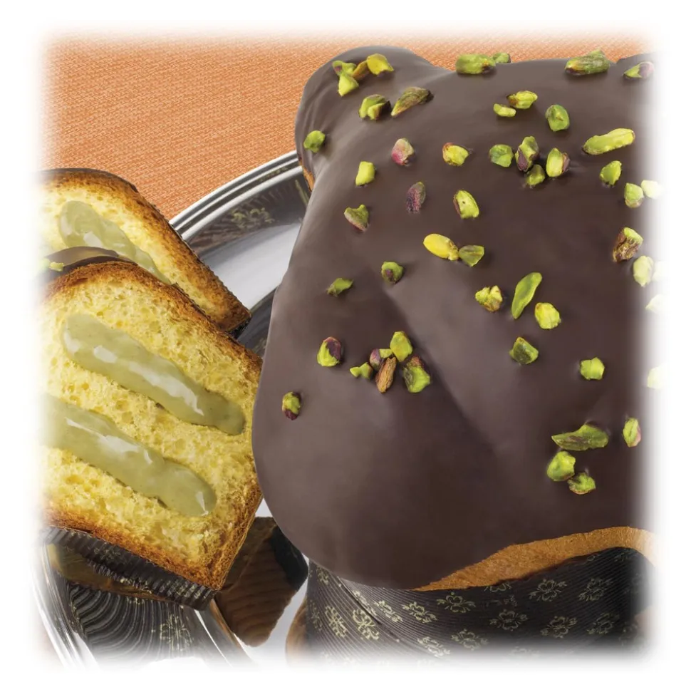 Vincente Delicacies - Moresca - Artisan Easter Dove - Dark Chocolate and Pistacchio of Sicilia Bronte Cream - Fastuca Line - Avvenice