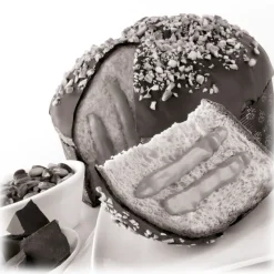 Vincente Delicacies - Panettone Coated with Dark Chocolate and Sicilian Pistachio Stuffed with Pistachio Cream - Le Chic - Avvenice