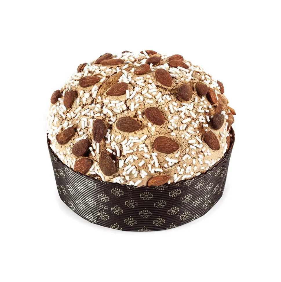 Vincente Delicacies - Panettone with Almonds, Raisin and Candied Orange - Mandorlo - Artisan in Metallic Box - Avvenice