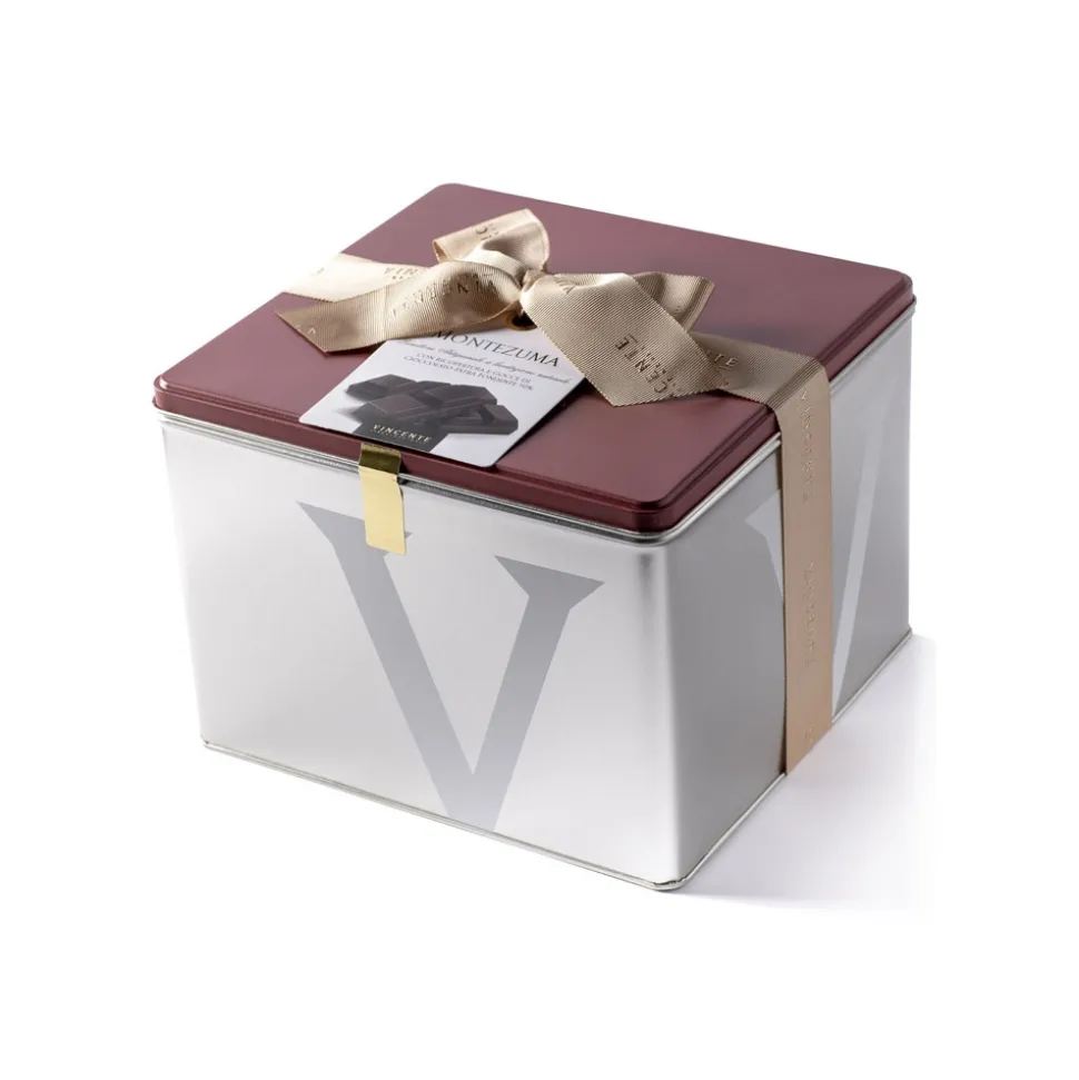 Vincente Delicacies - Panettone Coated with 70% Extra Dark Chocolate - Montezuma - Artisan in Metallic Box - Avvenice
