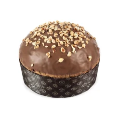 Vincente Delicacies - Panettone Covered with Milk Chocolate and Hazelnuts - Nucilla - Hand Wrapped Artisan - Avvenice