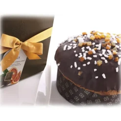 Vincente Delicacies - Panettone Covered with Milk Chocolate and Hazelnuts - Nucilla - Artisan in Metallic Box - Avvenice