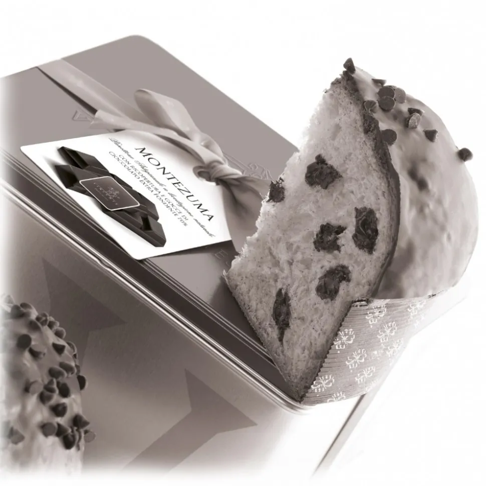 Vincente Delicacies - Panettone Covered with Milk Chocolate and Hazelnuts - Nucilla - Artisan in Metallic Box - Avvenice