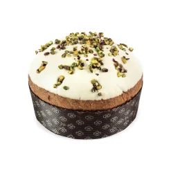 Vincente Delicacies - Panettone Coated with White Chocolate and Sicilian Pistachio Stuffed with Pistachio Cream - Le Chic - Avvenice