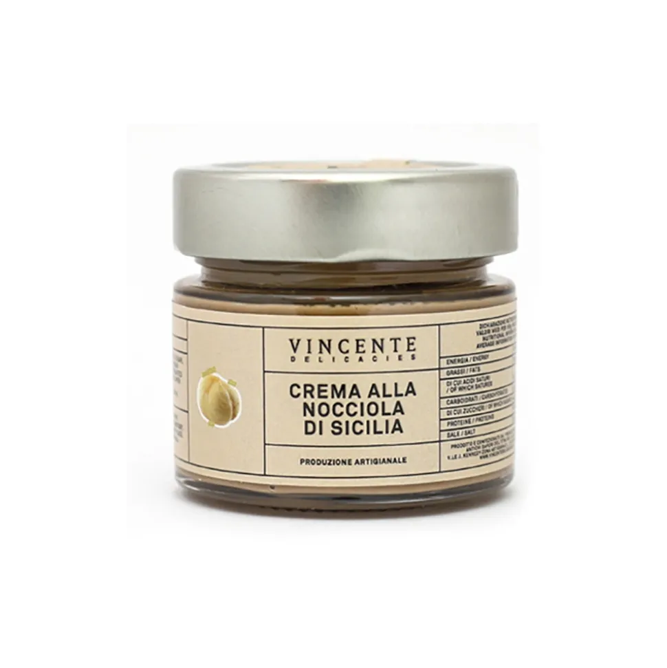 Vincente Delicacies - Sicilian Hazelnut Cream - Artisan Spreadable Creams - 90 g - Avvenice