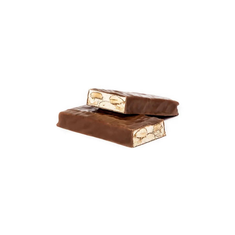 Vincente Delicacies - Soft Nougat Bar with Sicilian Almonds and Covered with Pure Milk Chocolate - Ribbon Box - Avvenice
