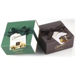 Vincente Delicacies - Soft Almond Nougat Candies and Covered with 70% Extra-Dark Chocolate - Glamour - Ribbon Box - Avvenice