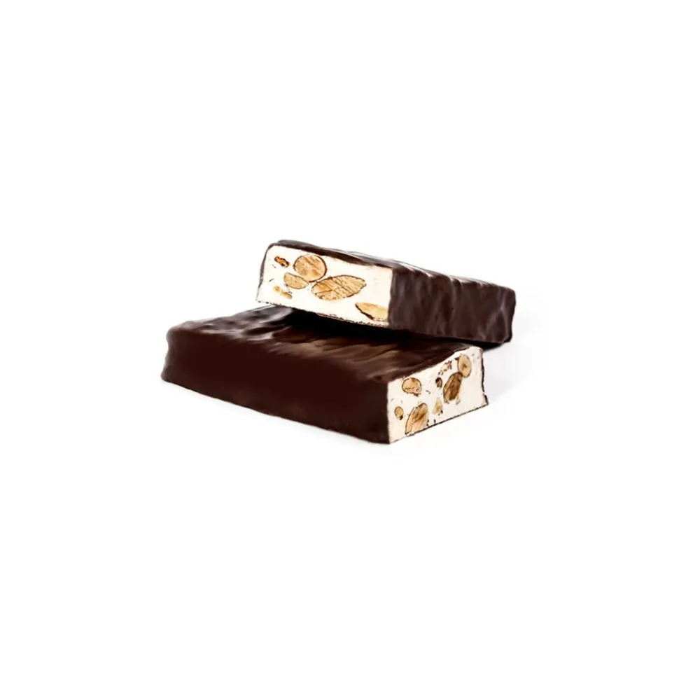 Vincente Delicacies - Soft Nougat Bar with Sicilian Almonds and Covered with 70% Extra-Dark Chocolate - Opal Box - Avvenice