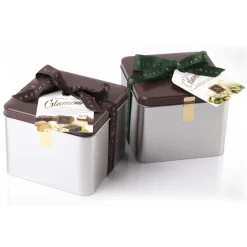 Vincente Delicacies - Soft Pistachio Nougat Candies and Covered with Fine White Chocolate - Glamour - Metallic Box - Avvenice