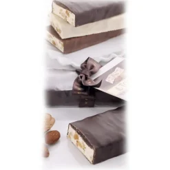 Vincente Delicacies - Soft Nougat Bar with Sicilian Almonds and Covered with Pure Milk Chocolate - Opal Box - Avvenice
