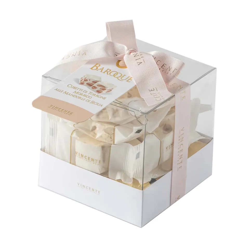 Vincente Delicacies - Soft Nougat Pieces with Sicilian Almond - Classic Baroque - Avvenice