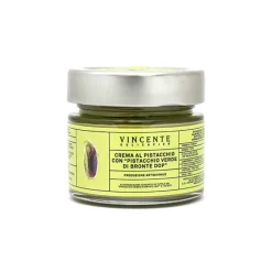 Vincente Delicacies - Sweet Cream Spread with Green Pistachio from Bronte P.D.O. - Artisan Spreadable Creams - 90 g - Avvenice