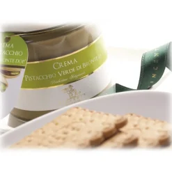 Vincente Delicacies - Sweet Cream Spread with Green Pistachio from Bronte P.D.O. - Artisan Spreadable Creams - 90 g - Crystal - Avvenice