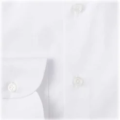 Viola Milano - 3 Classic Solid Package Button-Down Collar Shirt - White - Handmade in Italy - Luxury Exclusive Collection - Avvenice