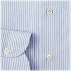 Viola Milano - 3 Oxford Stripe Package Button-Down Collar Shirt - Blue/White - Handmade in Italy - Luxury Exclusive Collection - Avvenice