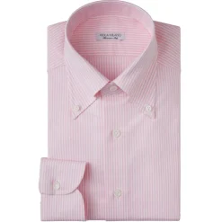 Viola Milano - 3 Oxford Stripe Package Button-Down Collar Shirt - Pink/White - Handmade in Italy - Luxury Exclusive Collection - Avvenice