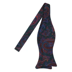 Viola Milano - Ancient Madder Silk Bow Tie - Forest Paisley - Made in Italy - Luxury Exclusive Collection - Avvenice