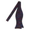 Viola Milano - Ancient Madder Silk Bow Tie - Wine Paisley - Made in Italy - Luxury Exclusive Collection - Avvenice