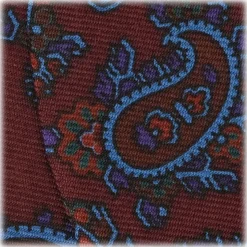 Viola Milano - Ancient Madder Silk Bow Tie - Wine Paisley - Made in Italy - Luxury Exclusive Collection - Avvenice
