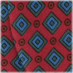 Viola Milano - Ancient Madder Silk Bow Tie - Red Diamond - Made in Italy - Luxury Exclusive Collection - Avvenice