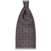 Viola Milano - Artisan Floral Selftipped Italian Silk Tie - Green - Made in Italy - Luxury Exclusive Collection - Avvenice