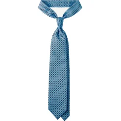 Viola Milano - Artisan Floral Selftipped Silk Tie - Sea - Handmade in Italy - Luxury Exclusive Collection - Avvenice