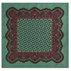 Viola Milano - Artisan Floral Printed Solid Silk Pocket Square - Green - Handmade in Italy - Luxury Exclusive Collection - Avvenice