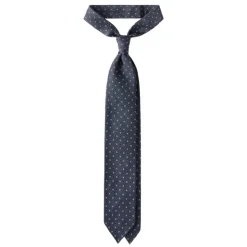 Viola Milano - Artisan Floral Handprinted Selftipped Silk Tie - Grey - Made in Italy - Luxury Exclusive Collection - Avvenice