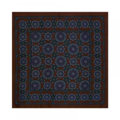 Viola Milano - Artisan Floral Silk Pocket Square - Brown Mix - Handmade in Italy - Luxury Exclusive Collection - Avvenice