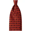 Viola Milano - Artisan Floral Selftipped Silk Tie - Rust - Handmade in Italy - Luxury Exclusive Collection - Avvenice