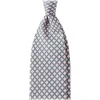 Viola Milano - Artisan Pattern Selftipped Silk Tie - Grey/Pink - Handmade in Italy - Luxury Exclusive Collection - Avvenice