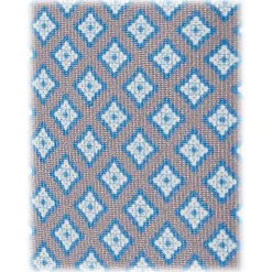 Viola Milano - Artisan Pattern Selftipped Silk Tie - Denim Mix - Handmade in Italy - Luxury Exclusive Collection - Avvenice