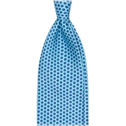 Viola Milano - Artisan Square Selftipped Italian Silk Tie - Blue Mix - Handmade in Italy - Luxury Exclusive Collection - Avvenice