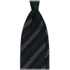 Viola Milano - Artisan Stripe 3-Fold Grenadine Tie - Navy Mix - Handmade in Italy - Luxury Exclusive Collection - Avvenice