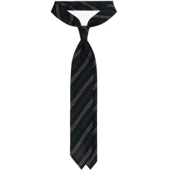 Viola Milano - Artisan Stripe 3-Fold Grenadine Tie - Navy Mix - Handmade in Italy - Luxury Exclusive Collection - Avvenice