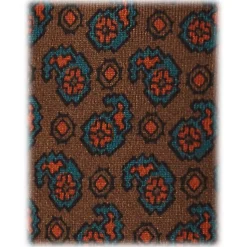 Viola Milano - Autumn Paisley Selftipped Italian Silk Tie - Bronze - Handmade in Italy - Luxury Exclusive Collection - Avvenice