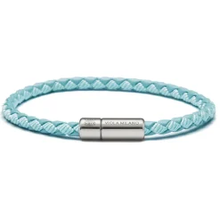 Viola Milano - Braided Genuine Italian Leather Bracelet - Turquoise - Handmade in Italy - Luxury Exclusive Collection - Avvenice