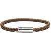 Viola Milano - Braided Genuine Italian Leather Bracelet - Brown/Cola - Handmade in Italy - Luxury Exclusive Collection - Avvenice