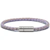 Viola Milano - Braided Genuine Italian Leather Bracelet - Purple Mix - Handmade in Italy - Luxury Exclusive Collection - Avvenice