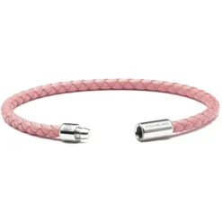 Viola Milano - Braided Italian Leather Bracelet - Pink - Handmade in Italy - Luxury Exclusive Collection - Avvenice