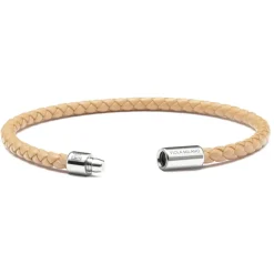 Viola Milano - Braided Italian Leather Bracelet - Pale Yellow - Handmade in Italy - Luxury Exclusive Collection - Avvenice