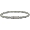 Viola Milano - Braided Italian Leather Bracelet - Grey - Handmade in Italy - Luxury Exclusive Collection - Avvenice