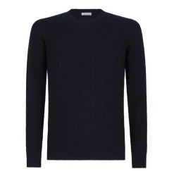 Viola Milano - Cable Knit Loro Piana Cashmere Sweater - Navy - Handmade in Italy - Luxury Exclusive Collection - Avvenice
