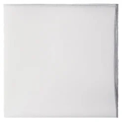 Viola Milano - Carlo Riva Shoestring Cotton/Linen Pocket Square - Grey - Handmade in Italy - Luxury Exclusive Collection - Avvenice