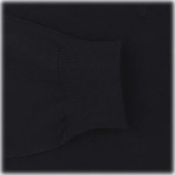 Viola Milano - Cashmere V-Neck Sweater - Navy - Handmade in Italy - Luxury Exclusive Collection - Avvenice