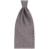 Viola Milano - Chain Lock Selftipped Italian Silk Tie - Grey Mix - Handmade in Italy - Luxury Exclusive Collection - Avvenice