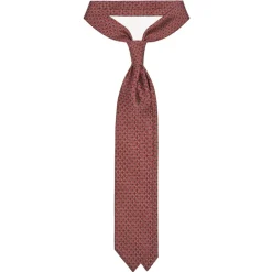 Viola Milano - Chain Lock Selftipped Italian Silk Tie - Red Mix - Handmade in Italy - Luxury Exclusive Collection - Avvenice