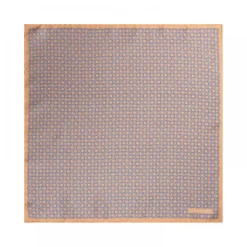 Viola Milano - Chain Pattern Silk Pocket Square - Orange - Handmade in Italy - Luxury Exclusive Collection - Avvenice