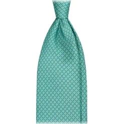 Viola Milano - Circle Pattern Selftipped Silk Tie - Lime - Handmade in Italy - Luxury Exclusive Collection - Avvenice